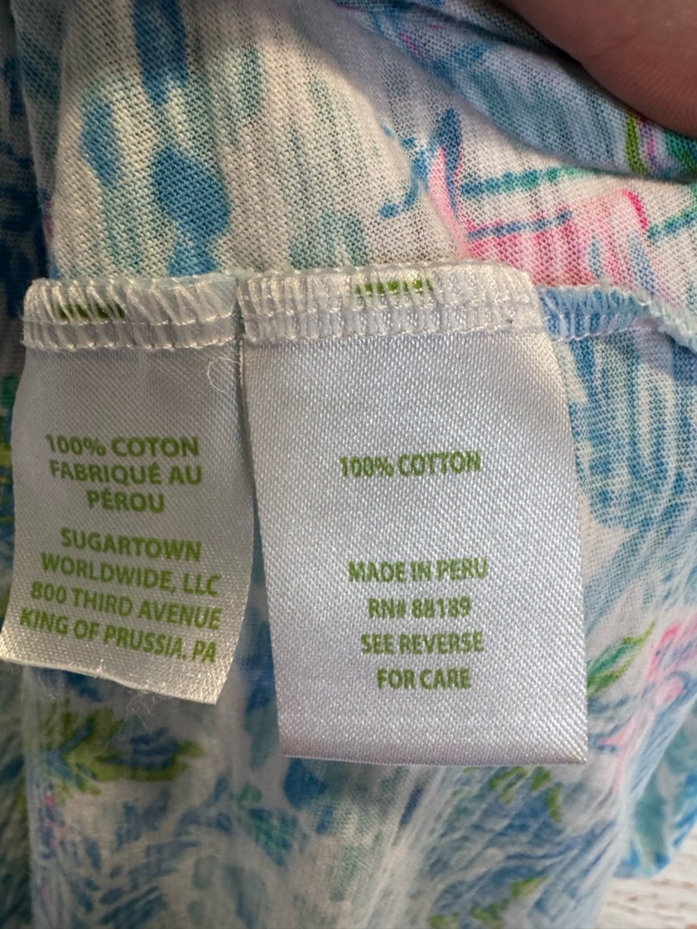 Lilly Pulitzer Etta V Neck Top in What a Lovely Place Multi Sz S - Picture 6 of 9